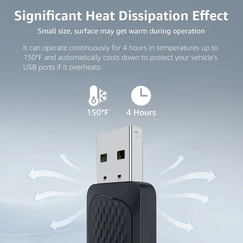 Miniatura 7 de Ayake Adaptador inalámbrico Android Auto, Edición Mini más pequeña, Convierte Android Auto con cable a inalámbrico, Adaptador Plug & Play, Diseño