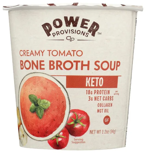 Miniatura 5 de Power Provisions Tazas de Caldo de Hueso de Cheddar y Brócoli - Taza de Sopa Instantánea Keto - Infundido con Colágeno y 17g de Proteína - Sopa Sin