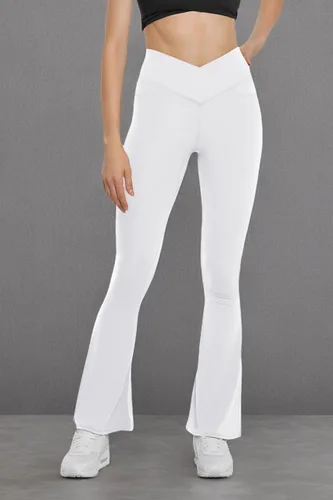 Miniatura 125 de HEGALY Pantalones de yoga acampanados para mujer, leggings cruzados, suaves, de cintura alta, pantalones casuales de entrenamiento con corte de bota