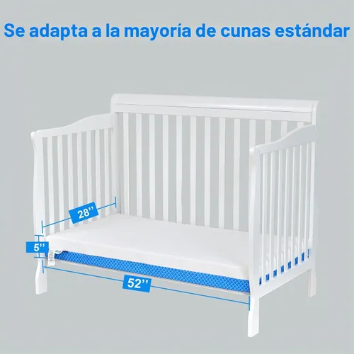 Miniatura 3 de Colchón de espuma viscoelástica con gel de confort de doble cara, transpirable para cuna de bebé, colchón de espuma viscoelástica para cuna, premium
