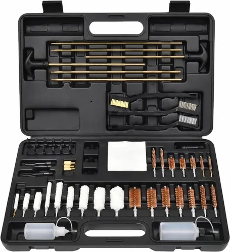 GLORYFIRE Gun Cleaning Kit Universal for Guns, Gun Brushes for Pistol, Handgun, Shotgun, Elite Brass Rods and Wire Rope, Hunting Gear Gun