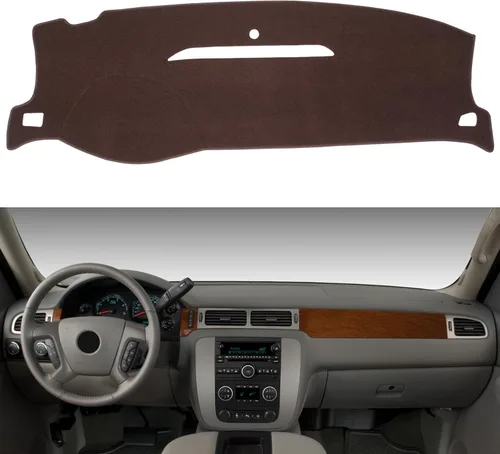Miniatura 9 de Alfombrilla para salpicadero compatible con Chevy Tahoe Suburban Denali Avalanche 07-14, GMC Yukon/XL, Chevy Silverado Sierra 07-13 sin altavoz