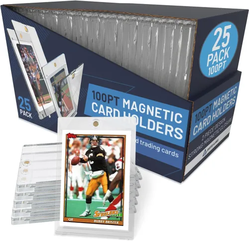 Miniatura 13 de Funda magnética premium de 35PT - 360PT para tarjetas Soporte magnético para cartas de intercambio, deportes profesionales, fútbol americano