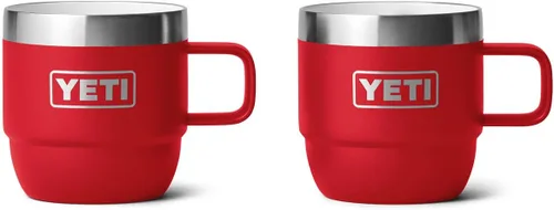 Miniatura 24 de YETI Rambler - Taza apilable de 6 oz, de acero inoxidable, aislada al vacío para espresso/café, paquete de 2 Azul marino