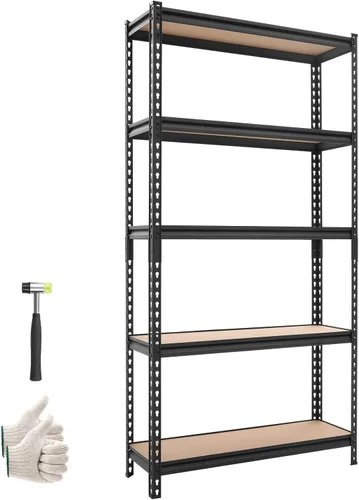 Miniatura 21 de VEVOR Storage Shelves, 5-Tier Adjustable, 2000 lbs Capacity, Heavy Duty Garage Storage Shelving Unit, Metal Utility Rack Shelf, for Kitchen Pantry