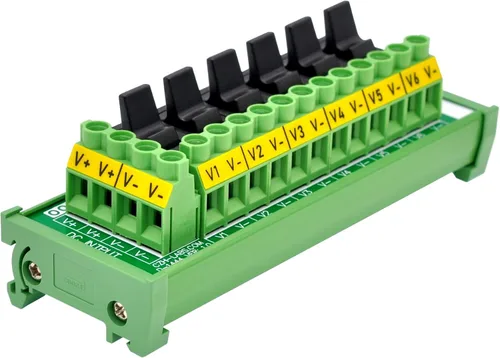 Miniatura 9 de Módulo de tira de distribución de energía de CC del interruptor basculante de 6 canales de montaje de tornillo