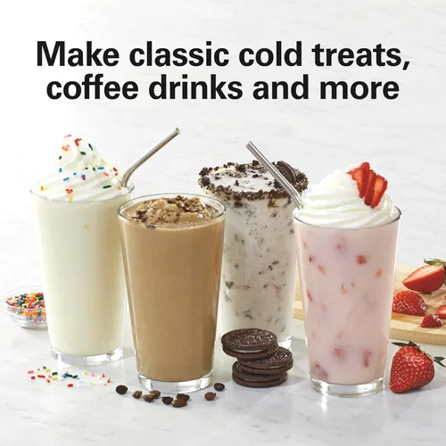 Miniatura 2 de Hamilton Beach DrinkMaster Mezclador Eléctrico de Bebidas, Batidora de Malteadas Retro y Espumador de Leche, 2 Velocidades, Taza Extra Grande