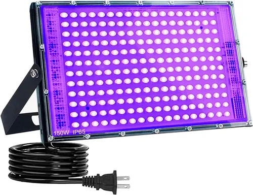 Miniatura 15 de Paquete de 2 luces negras UV de 100 W, IP65 impermeable, luz de fiesta brillante, iluminación de escenario, Halloween, pintura corporal, póster