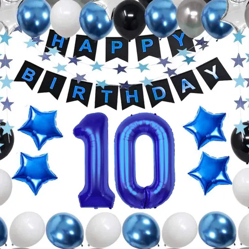 Miniatura 6 de Globos gigantes de 40 pulgadas de color azul marino con el número 0 Globo de 0 dígitos, globos del número 0 Globo azul oscuro 0 para decoración