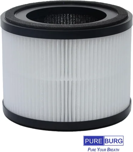 Miniatura 5 de PUREBURG Filtro de repuesto compatible con MOOKA AP-S0610L purificador de aire, H13 True HEPA y filtración multicapa de carbón activado, paquete de 2