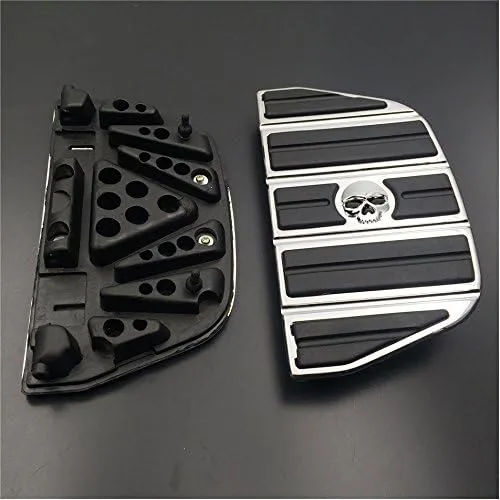 Miniatura 3 de XKMT-Kit de inserción de estribo de pasajero de zombi de calavera cromada, forma tradicional, compatible con modelos Touring, FLHT, FLT, FLTR, FLHR