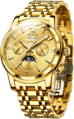 Miniatura 6 de OLEVS Relojes automáticos para hombre, esqueleto mecánico, de lujo, a la moda, reloj de pulsera luminoso impermeable