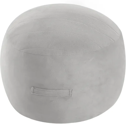 Miniatura 13 de MeMoreCool Puf Otomano Cuadrado Relleno Reposapiés, Puf de Suelo Reposapiés con Relleno de Trozos de Espuma, Otomano Relleno Suave Reposapiés
