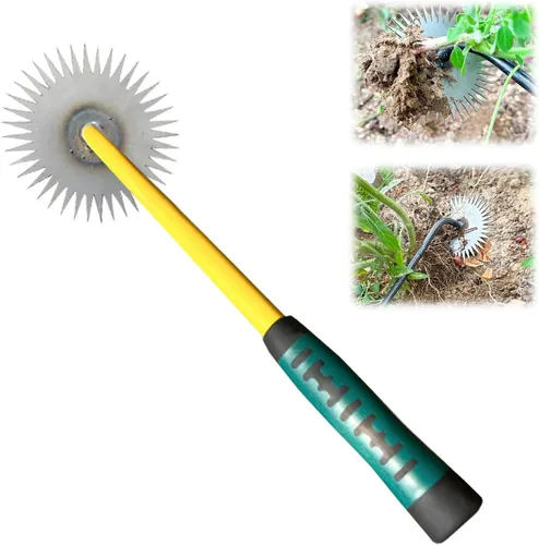 Miniatura 4 de Herramienta de deshierbe de jardín, herramienta manual para quitar malezas para césped y jardín, dientes de acero al manganeso forjado de doble