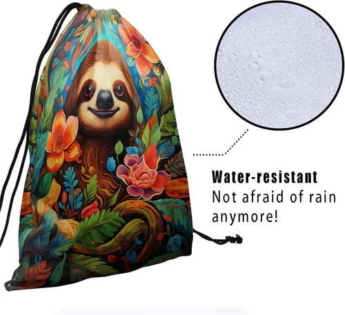 Miniatura 88 de Bolsa de agarre de gimnasia de piel de animal, bolsa de gimnasia con cordón ajustable, bolsa de cuerda para fauna silvestre, Mariposas Galaxy