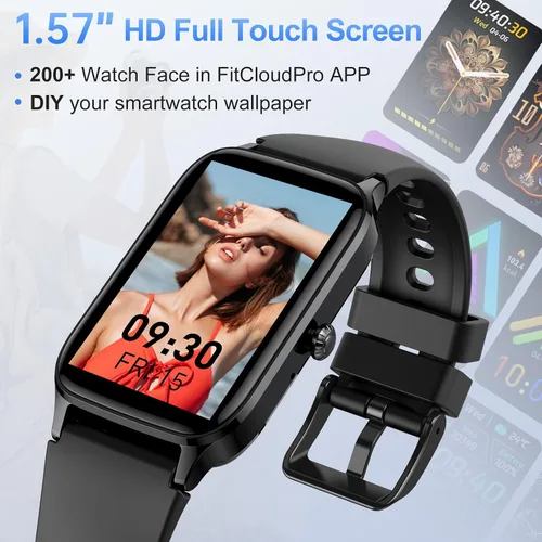 Miniatura 4 de Reloj inteligente para hombres y mujeres, reloj inteligente de 1.57 pulgadas (respuesta/hacer llamadas), rastreador de actividad física con más