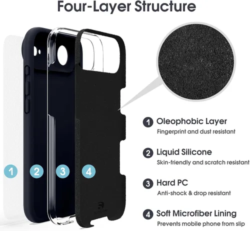 Miniatura 6 de Supdeal Funda de silicona líquida para iPhone Air - [Protección total para la cámara] [Forro de microfibra suave antiarañazos] Funda de teléfono
