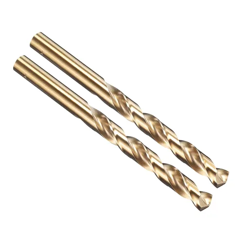 Miniatura 195 de PATIKIL Broca Jobber de 0.039 in, vástago recto M35 cobalto 5% acero de alta velocidad 135° acabado dorado para metal duro de acero inoxidable - 2