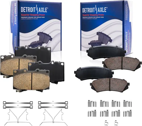 Miniatura 104 de Detroit Axle - Pinza de disco del lado del acompañante + pastillas de freno de cerámica de repuesto para Lexus HS250H Toyota RAV4 Prius V Scion xB