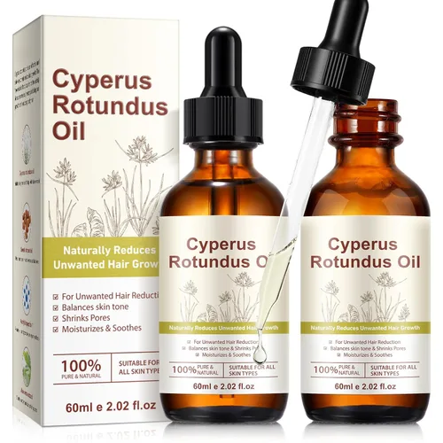 Aceite Cyperus Rotundus para mujeres y hombres, natural para reducir el crecimiento del vello corporal, sin dolor, suave con aceite de almendras