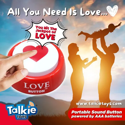 Miniatura 5 de Talkie Toys Products Botón de amor - Botón parlante reproduce 10 refranes de amor