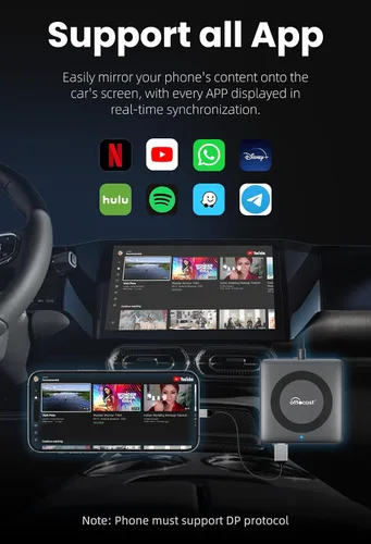 Miniatura 7 de OTTOCAST 4 en 1 Car TV Mate Max y adaptador inalámbrico CarPlay/Android Auto y de reflejo de pantalla para Apple iPhone teléfono Android, adaptador