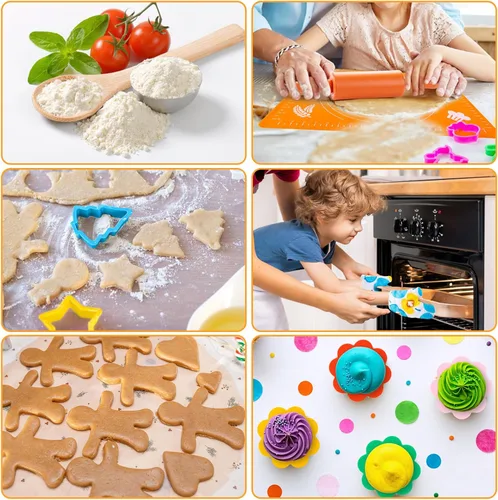 Miniatura 2 de EFO SHM Juego de Cocina para Niños de 52 Piezas, Juguetes de Cocina de Juego de Simulación Montessori para Cocinar y Hornear de Verdad, Juego