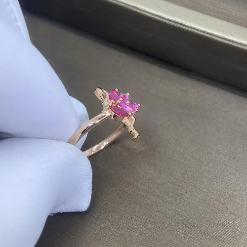 Miniatura 2 de Anillo de flamenco para mujeres, adolescentes y niñas, plata de ley 925, lindo animal, oro rosa, circonita cúbica, pájaro, flamencos, boda