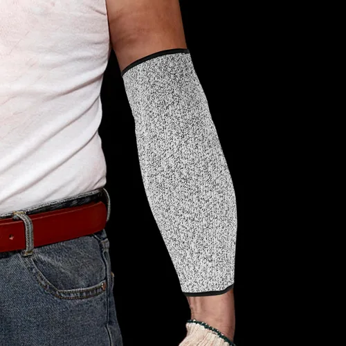 Miniatura 3 de FOMIYES Cut Resistant Arm Sleeves Forearm Protection Sleeve Anti-cut Security Arm Cuff for Men Women Industrial Safety Shoulder Guard, Gray, 1 Pair