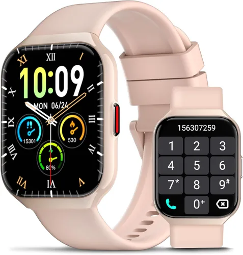 Reloj inteligente, relojes inteligentes HD de 1.96 pulgadas para hombres y mujeres, (responder/hacer llamadas), reloj de fitness impermeable IP68,