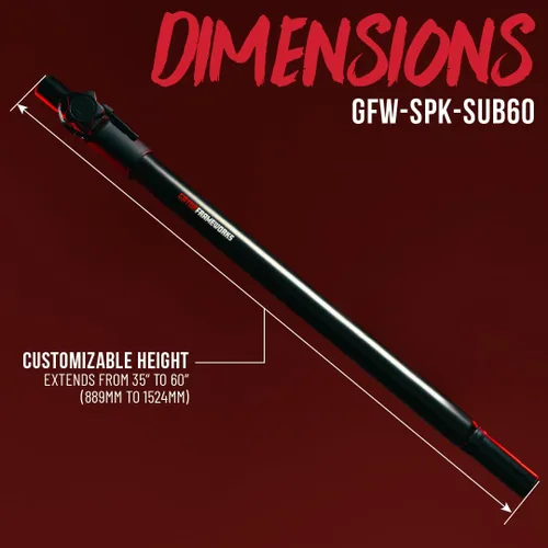 Miniatura 6 de Gator Frameworks GFW-SPK-SUB60 - Soporte estándar para subwoofer/altavoz con altura ajustable