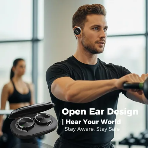 Miniatura 8 de Auriculares Bluetooth 5.4, con cancelación de ruido, auriculares inalámbricos con clip en forma de gota de agua, auriculares deportivos Bluetooth
