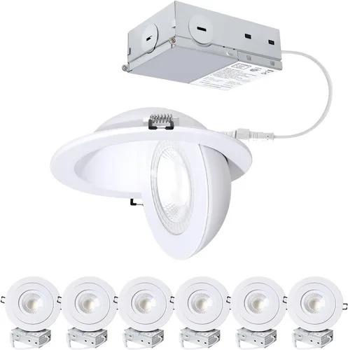 Miniatura 21 de POPANU Gimbal Luz LED Empotrada - 4 Pulgadas Negro 9W Rotación 360° Direccional Ajustable Eyeball Techo Inclinado Iluminación Empotrada 4 pulgadas