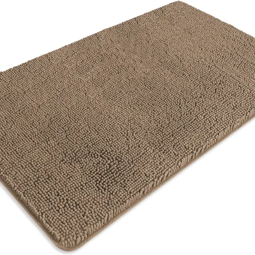 Miniatura 164 de Alfombra de baño pequeña de 12 x 18 pulgadas, lavable y absorbente, antideslizante, alfombra de baño de felpilla gruesa y suave para baño, ducha