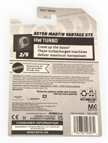 Miniatura 2 de Hot Wheels Aston Martin Vantage GTE, HW Turbo 2/5
