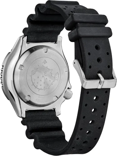 Miniatura 3 de Citizen Reloj Promaster Sea automático con correa de poliuretano para hombre, 3 manecillas, fecha y fecha, bisel giratorio, cristal de zafiro