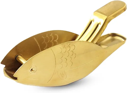 Miniatura 3 de Exprimidor de limón en forma de pescado, exprimidor manual de limón de acero inoxidable, cítricos de lima portátil, jugo de prensa manual resistente