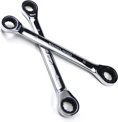 Miniatura 20 de Utoolmart Llave de trinquete, llave métrica de extremo de caja doble de 0.315 in x 0.394 in, acero CR-V