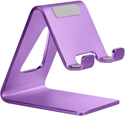 Miniatura 9 de Aoviho Soporte de teléfono celular para escritorio, soporte de teléfono de aluminio para iPhone 17 16 15 Pro Max, Samsung Galaxy, accesorios de Negro