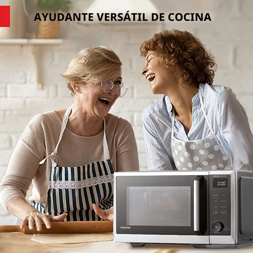 Miniatura 7 de TOSHIBA 6-en-1 Microondas de Encimera con Inversor Combo Freidora de Aire Saludable, Serie MASTER, Freidora de Aire, Asado, Convección, Combi Acero