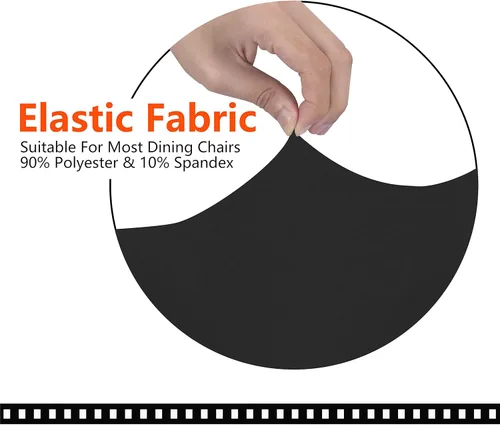 Miniatura 3 de SARAFLORA Funda para Silla de Oficina - Mediano, Negro - Funda Extraíble para Silla de Computadora para Silla de Oficina con Cremallera para Silla