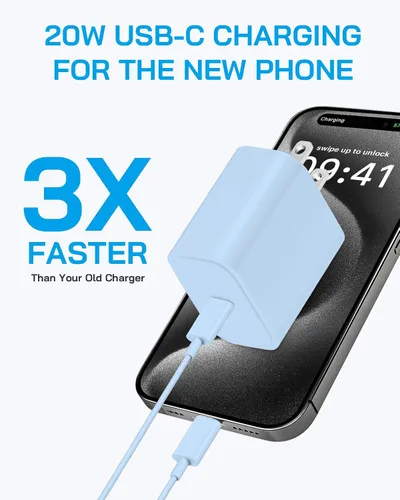 Miniatura 2 de AISNI Cargador para iPhone 17/16/15 de carga rápida, paquete de 3 bloques de carga USBC con cargador tipo C de 6 pies, cable de carga rápida