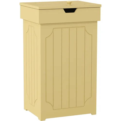 Home-Like cubo para basura de madera con tapa, de 13 galones, ideal para basura reciclable, de 16” de ancho x 13” de profundidad y x 26.5” de alto.