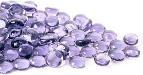 Miniatura 12 de Meschett 50 mini gemas de vidrio, piedras de Mancala color ámbar, cuentas de mármol de fondo plano para decoración del hogar, arte y manualidades