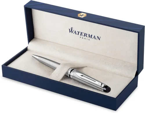 Bolígrafo lacado negro Waterman Expert con oro, – Bolígrafo con tinta azul (s0951700), Acero inoxidable