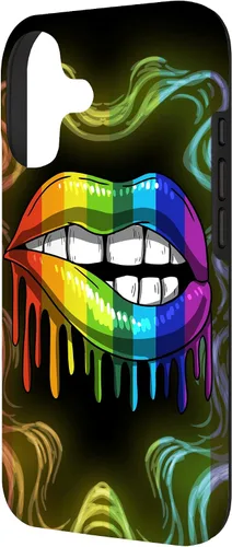 Miniatura 2 de Rainbow Lip Drip Lesbiana Gay Pride Bisexual Transgénero LGBT Funda para iPhone 17