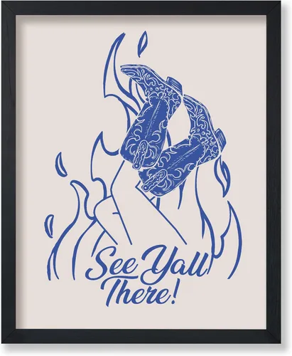 Miniatura 8 de Poster Master Póster de You've Yeed Your Last Haw, estampado retro de vaquero azul, arte occidental, arte moderno, arte del salvaje oeste, regalo