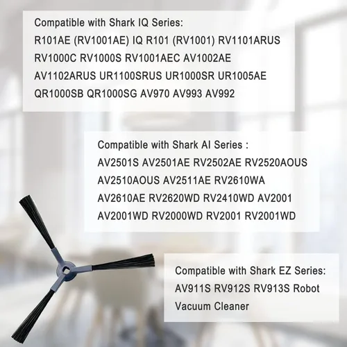 Miniatura 2 de Cepillos laterales mejorados de repuesto para aspiradora robot Shark IQ R101AE RV1001AE AV912S AV911S AV1010AE RV1000 AV970 AV993 AV1002AE Shark AI