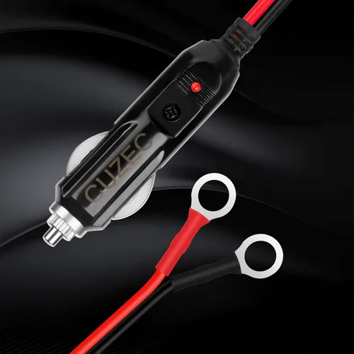 Miniatura 5 de CUZEC Adaptador de encendedor de cigarrillos macho de 15 A, cable de alimentación de 1.6 pies / 1.6 ft 16 AWG para inversor de automóvil, bomba