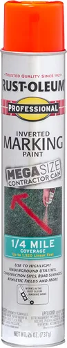 Miniatura 9 de Rust-Oleum 266579 Pintura en aerosol profesional de distancia 2X para marcado invertido, 15 onzas, naranja fluorescente